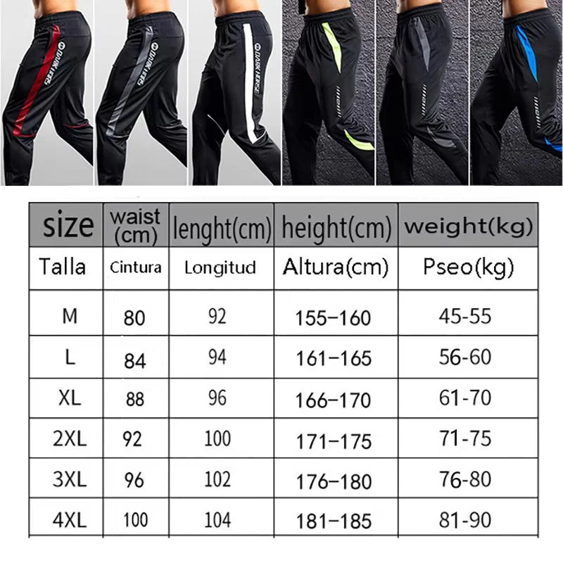 Size chart for ActiveRun Performance Pants